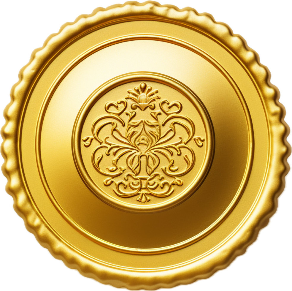 Sello de cera dorado